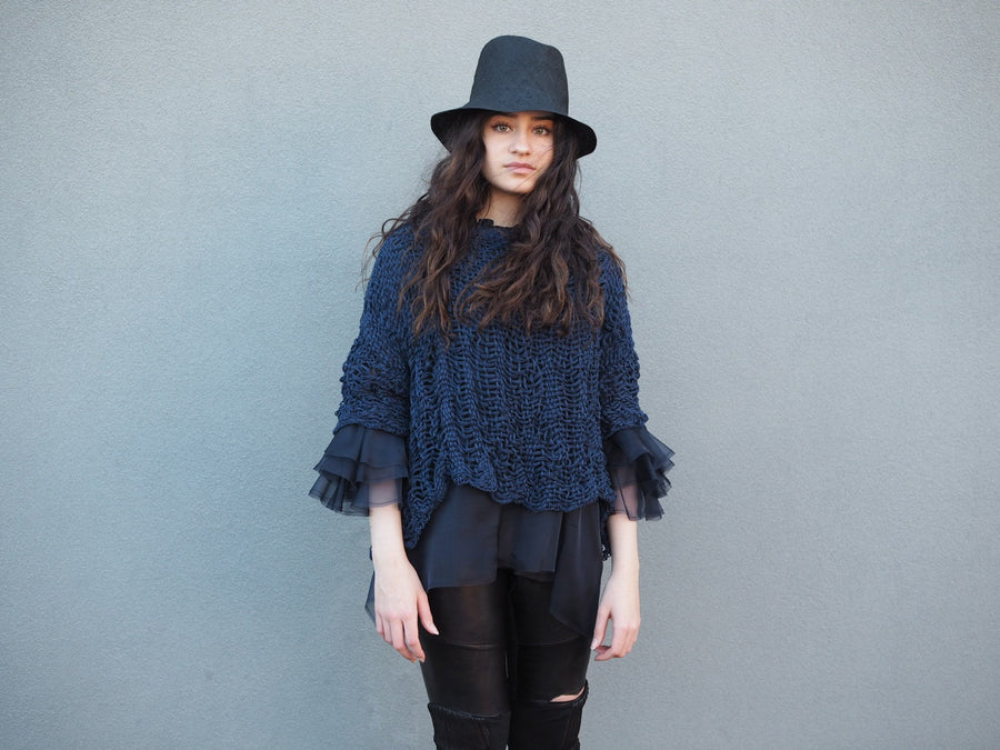 Hand Loom Linen Top - Mocca