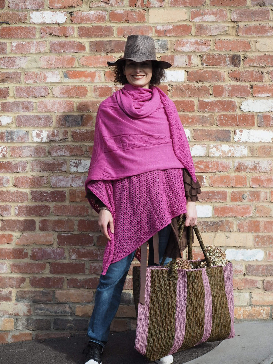 Baby Alpaca Oversize Wrap -Pink