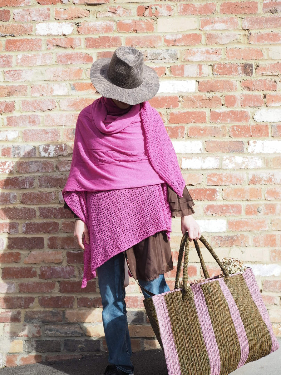 Baby Alpaca Oversize Wrap -Pink