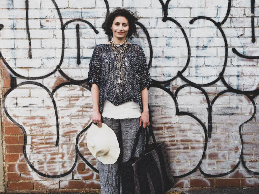 Hand Loom Top (Linen) - Natural