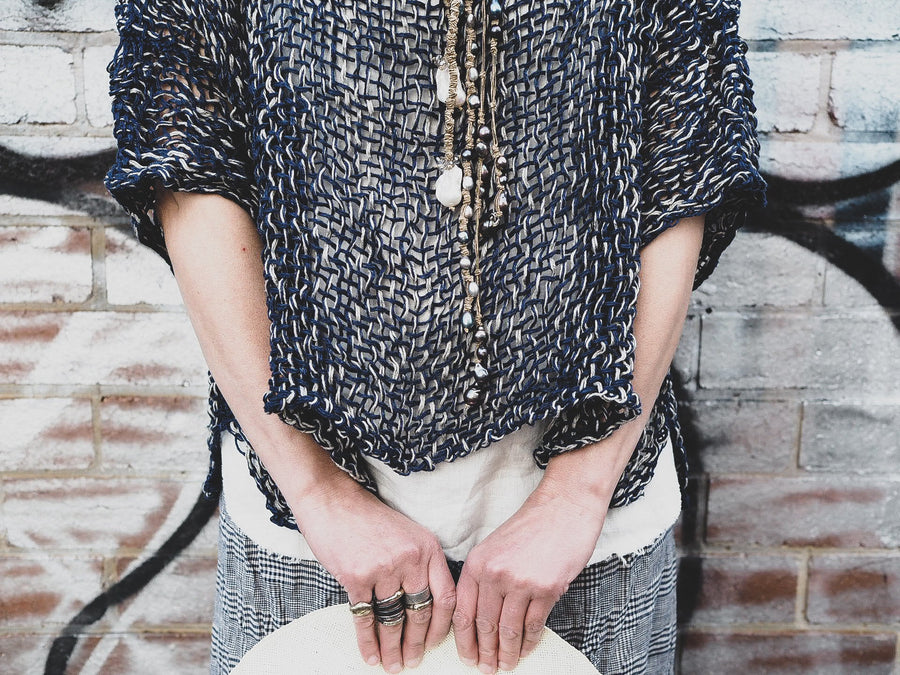 Hand Loom Top (Linen) - Natural