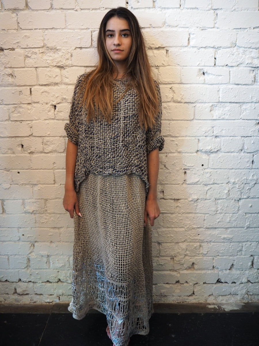 Hand Loom Linen Top - Mocca