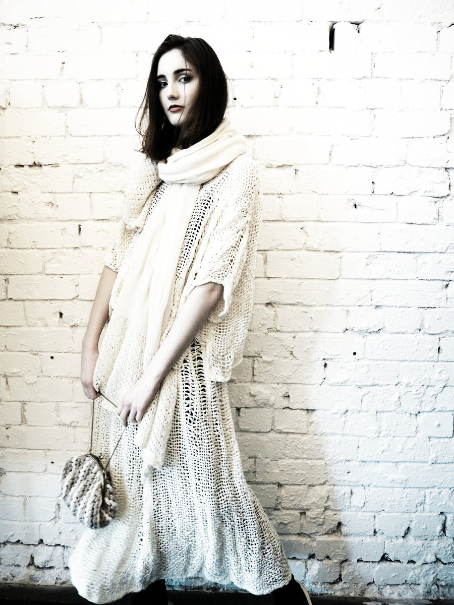 Hand Loom Maxi Skirt (Linen) Wheat