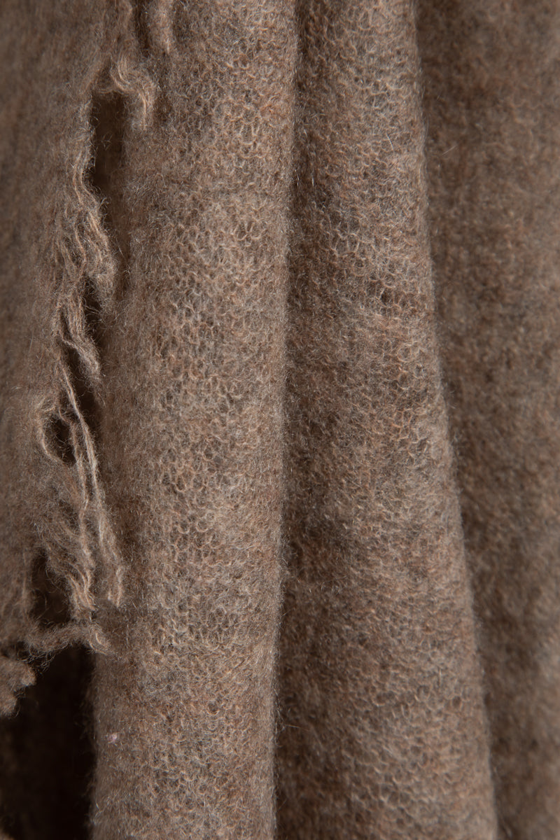 Open Knitted Shawl Plain ( Baby Cashmere ) Spice