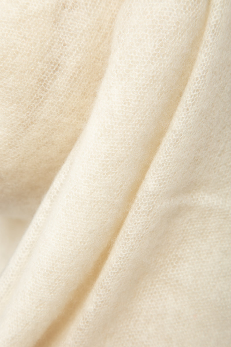 Open Knitted Shawl Plain ( Baby Cashmere ) Spice