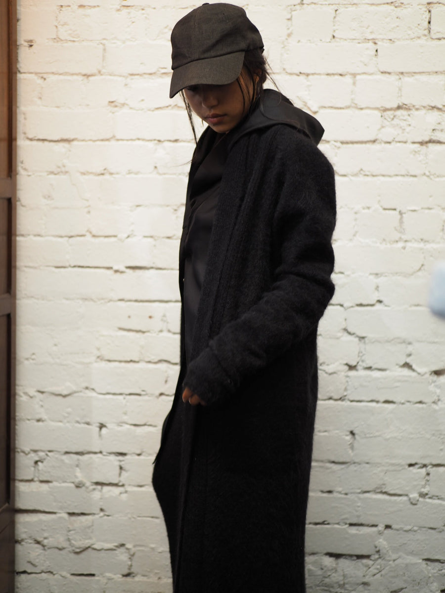 Shawl Collar Luxe Cardi (Alpaca) - Snow