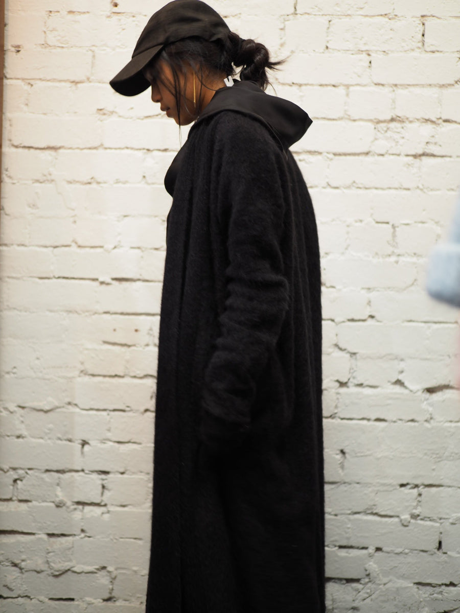 Shawl Collar Luxe Cardi (Alpaca) - Snow