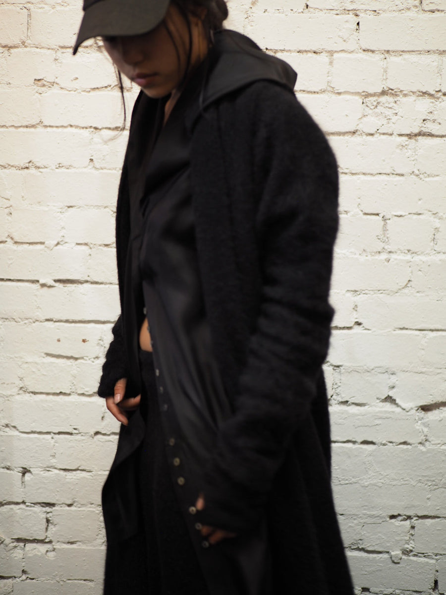 Shawl Collar Luxe Cardi (Alpaca) - Snow