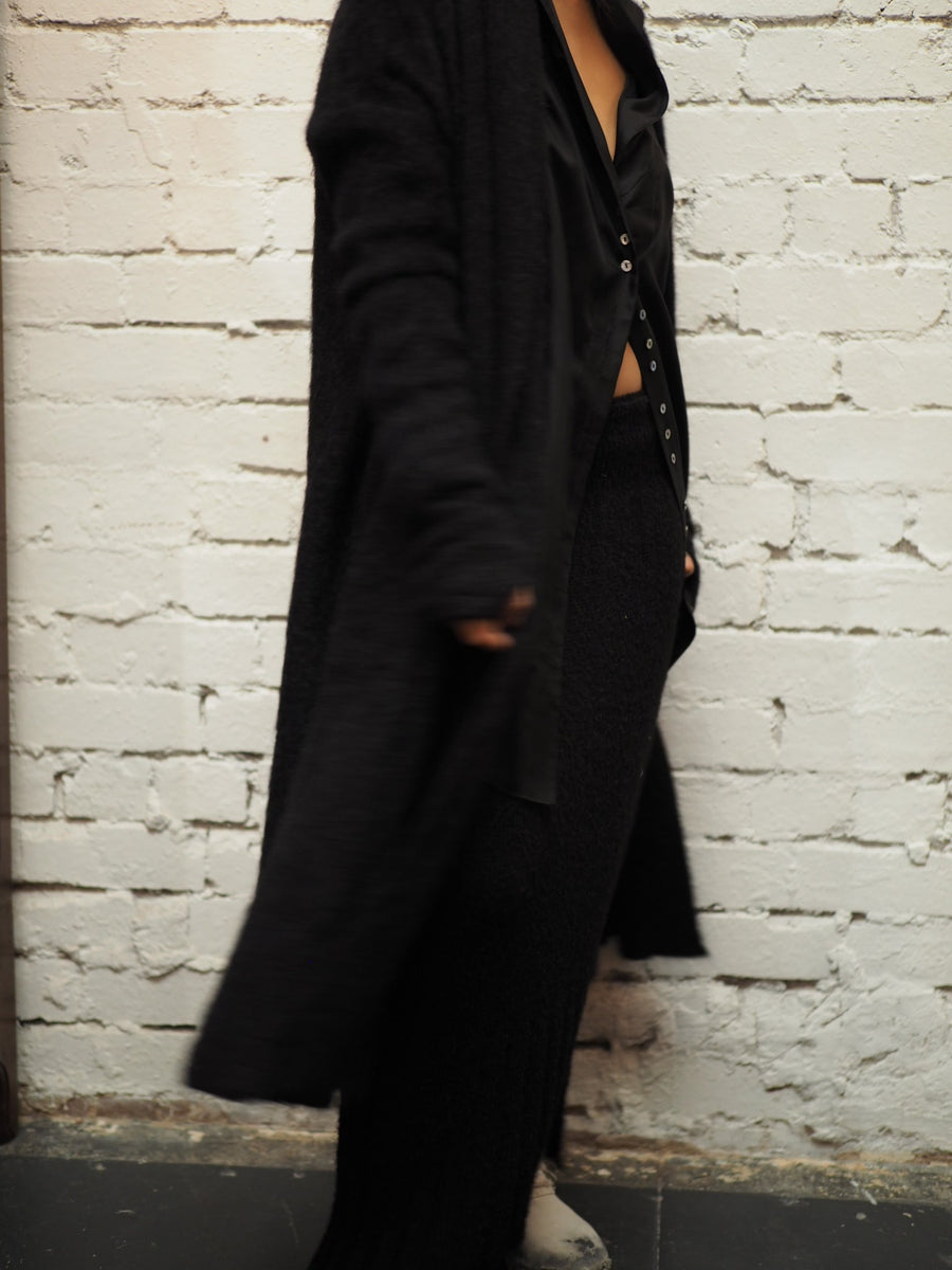 Shawl Collar Luxe Cardi (Alpaca) - Snow
