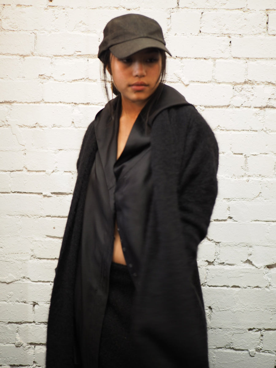Shawl Collar Luxe Cardi (Alpaca) - Snow
