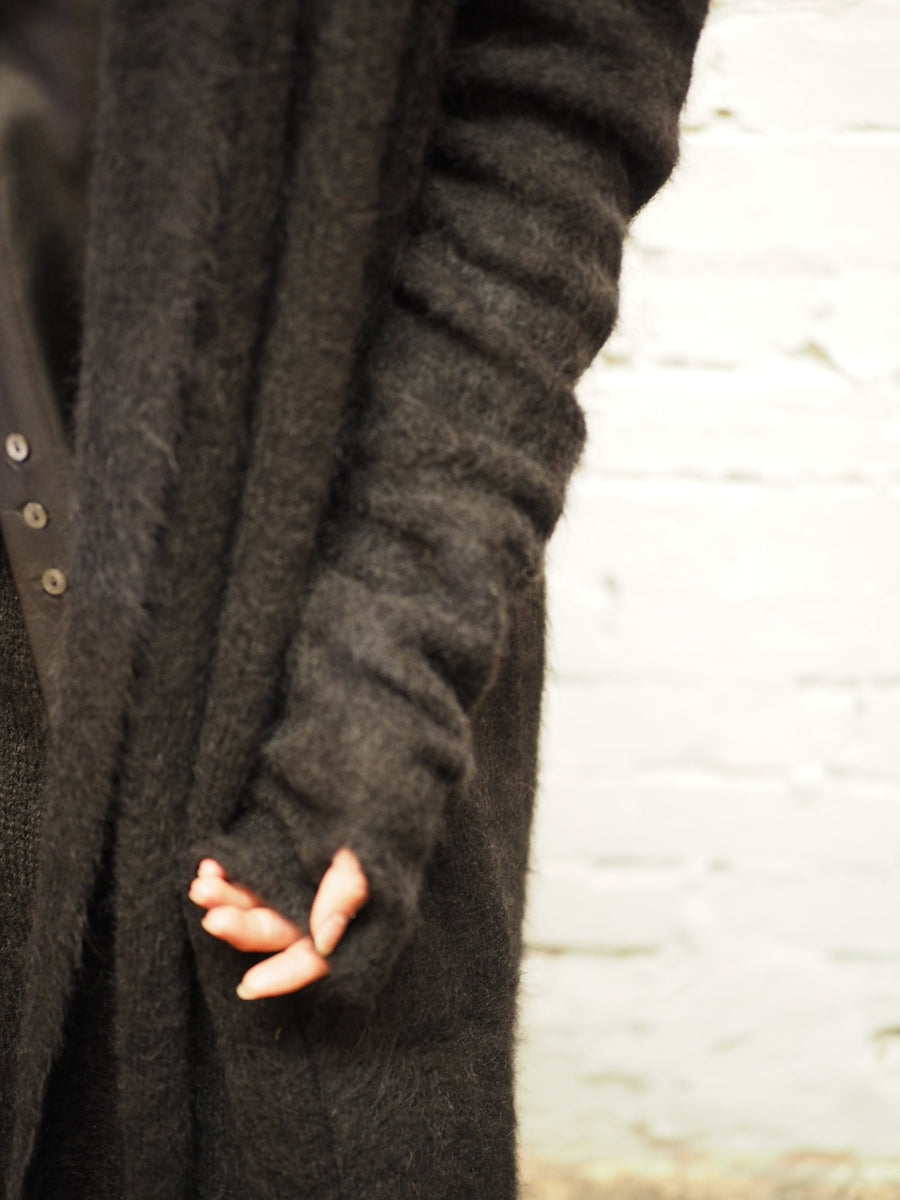 Shawl Collar Luxe Cardi (Alpaca) - Snow