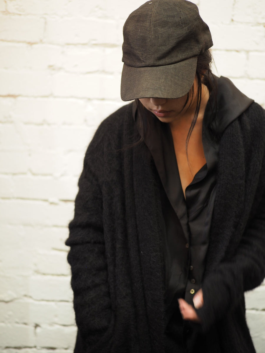 Shawl Collar Luxe Cardi (Alpaca) - Snow