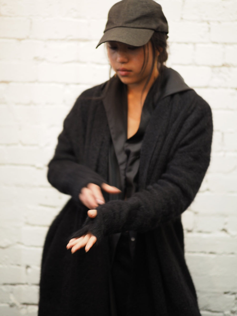Shawl Collar Luxe Cardi (Alpaca) - Snow