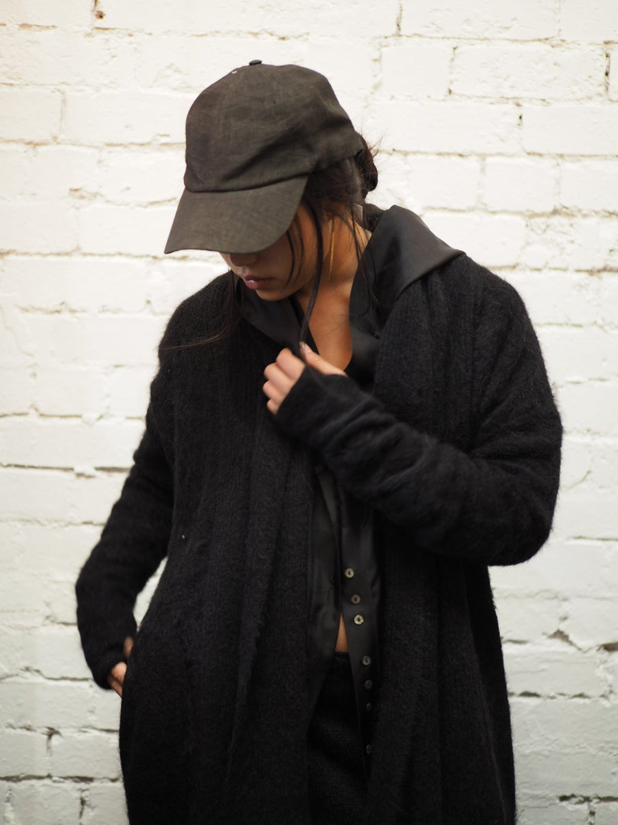Shawl Collar Luxe Cardi (Alpaca) - Snow