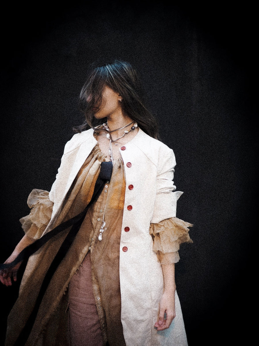 Maxi Riding Coat (Linen)- Flora Print