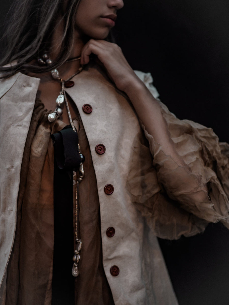 Maxi Riding Coat (Linen)- Flora Print