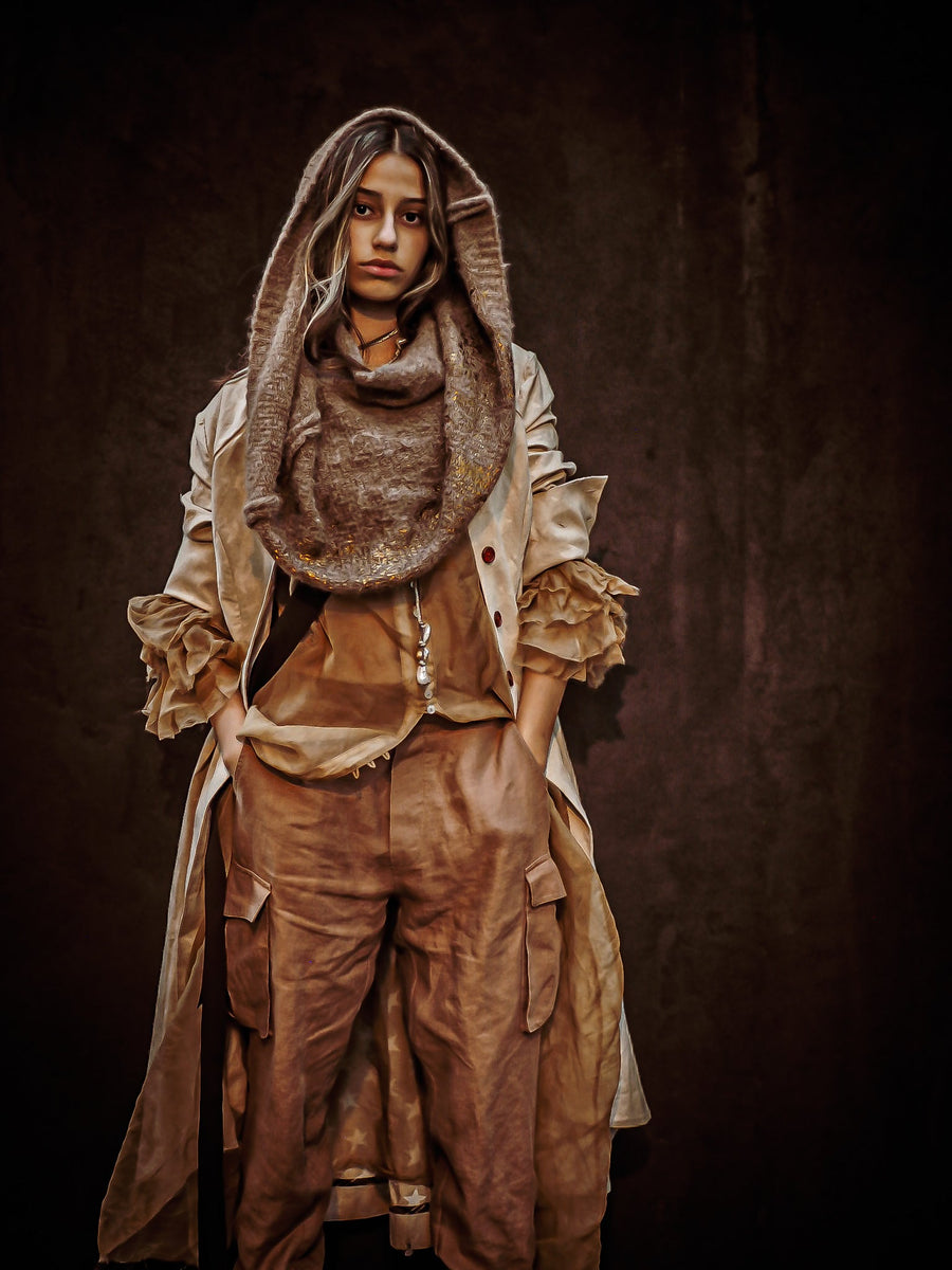 Maxi Riding Coat (Linen)- Flora Print