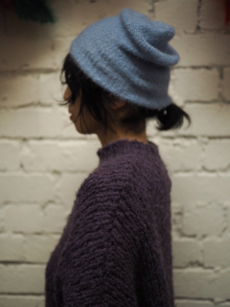 Luxe Knitted Beanie (Suri Alpaca) Oat
