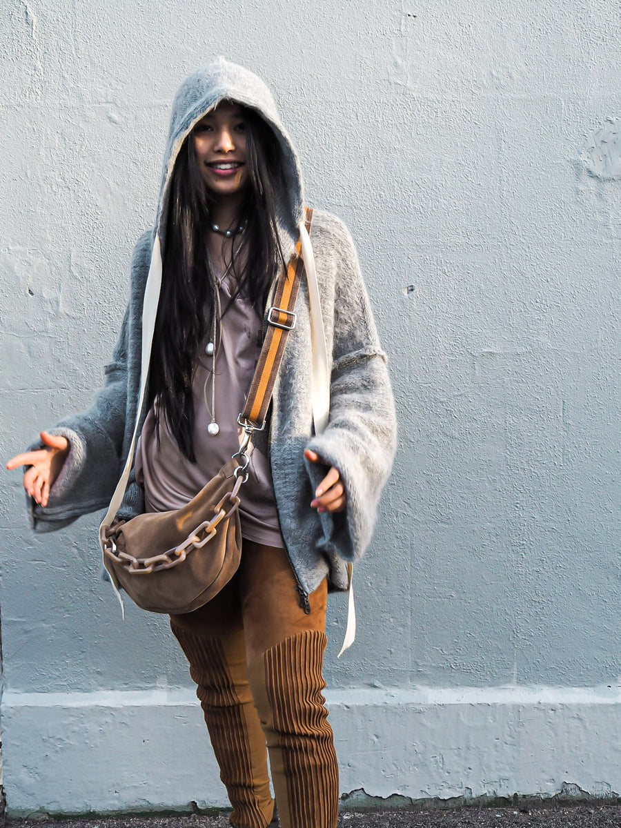 Pin-Tuck Leggings (Suede) Dessert
