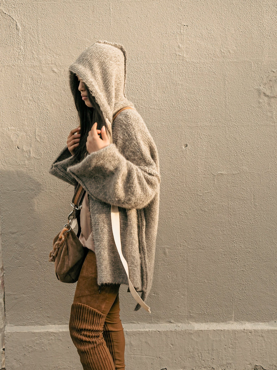 Pin-Tuck Leggings (Suede) Mocca