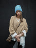 Light Weight V-Neck Sweater (Alpaca) - Oat