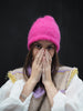 Luxe Knitted Beanie (Suri Alpaca) Candy Pink