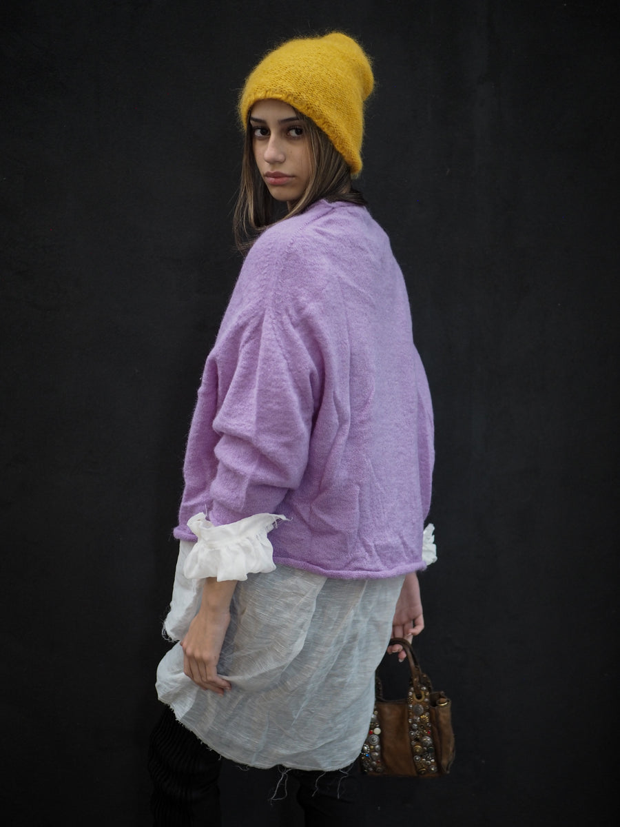 Luxe Knitted Beanie (Suri Alpaca) Buttercup
