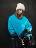 Luxe Light Weight V-Neck Sweater (Alpaca) - Cerulean Blue