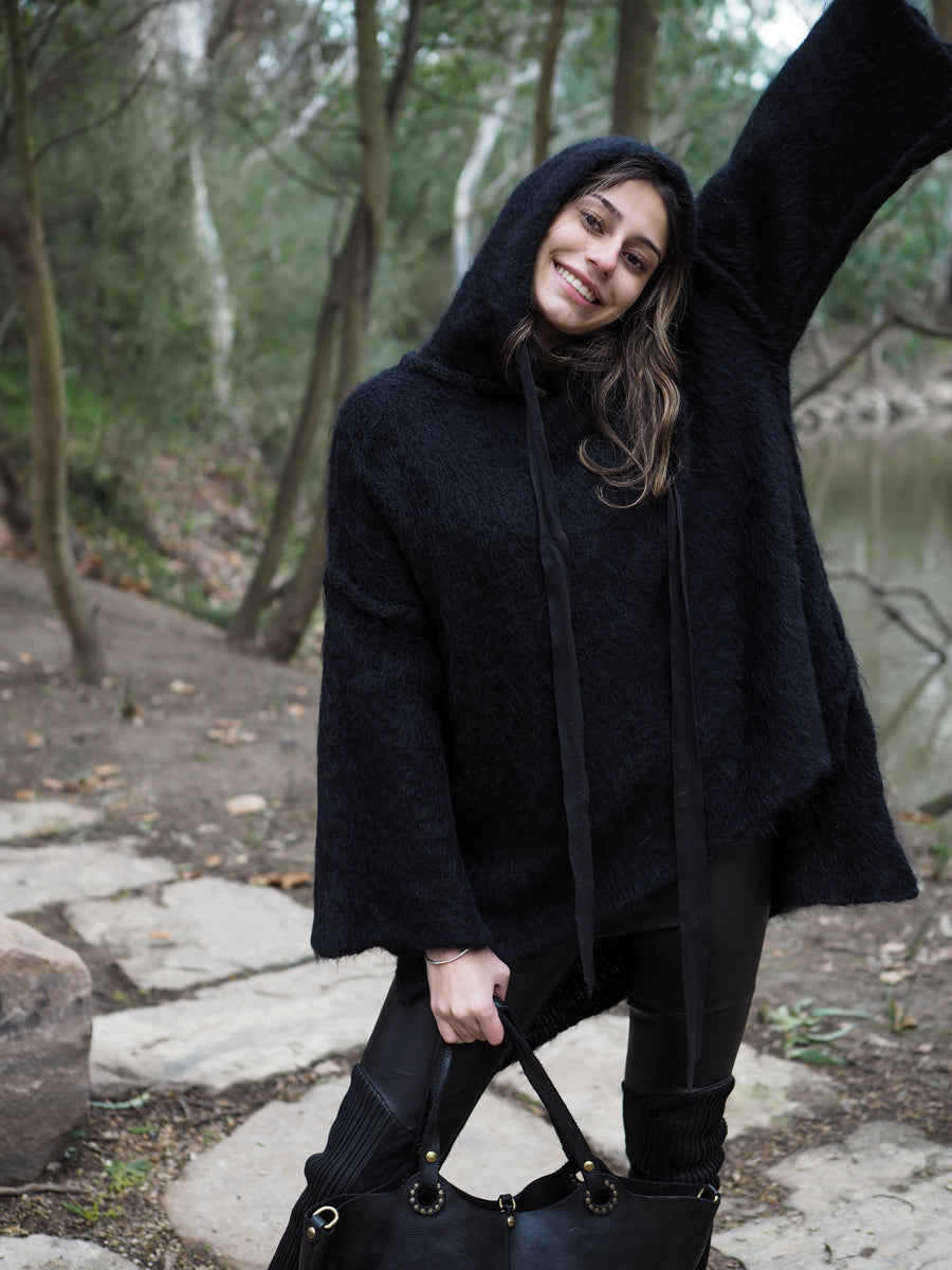 Sloppy Joe luxe Hoodie (Alpaca) Black