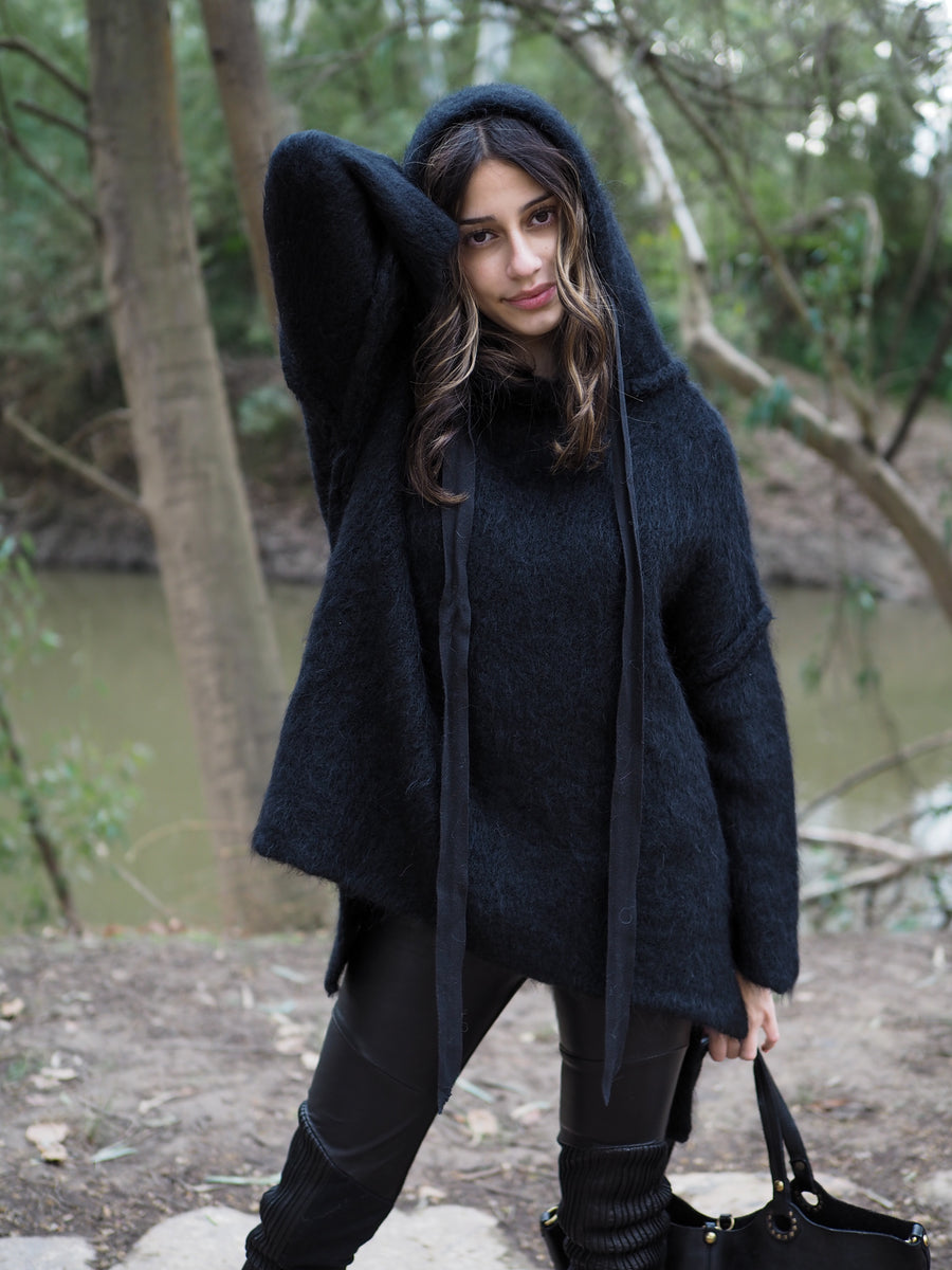 Sloppy Joe luxe Hoodie (Alpaca) Black