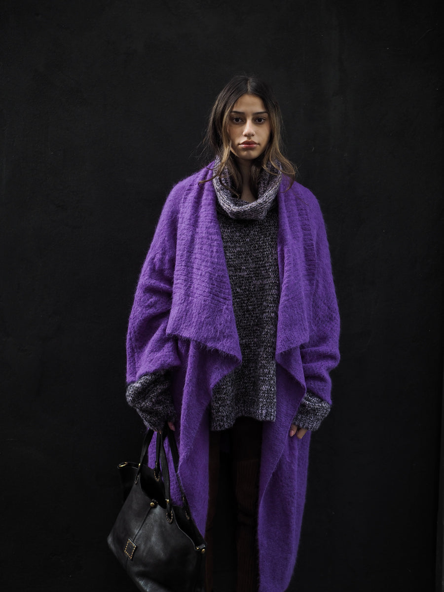 Luxe Light Weight kimono Cardi (Alpaca) - Violet