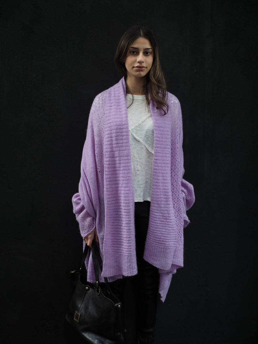 Luxe Light Weight kimono Cardi (Alpaca) Lilac