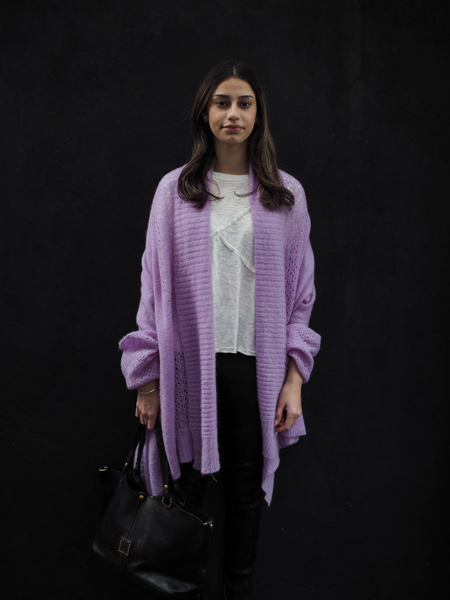 Luxe Light Weight kimono Cardi (Alpaca) Lilac