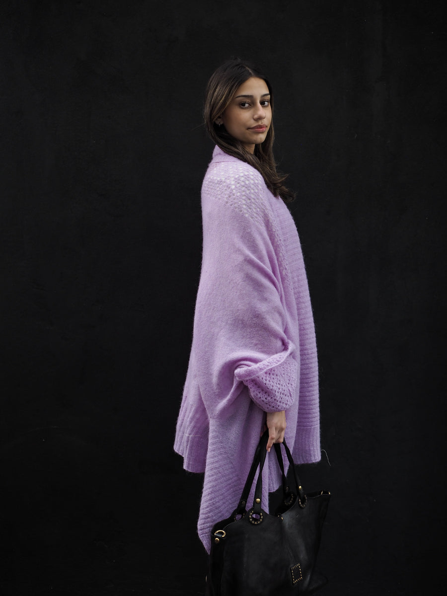 Luxe Light Weight kimono Cardi (Alpaca) Lilac
