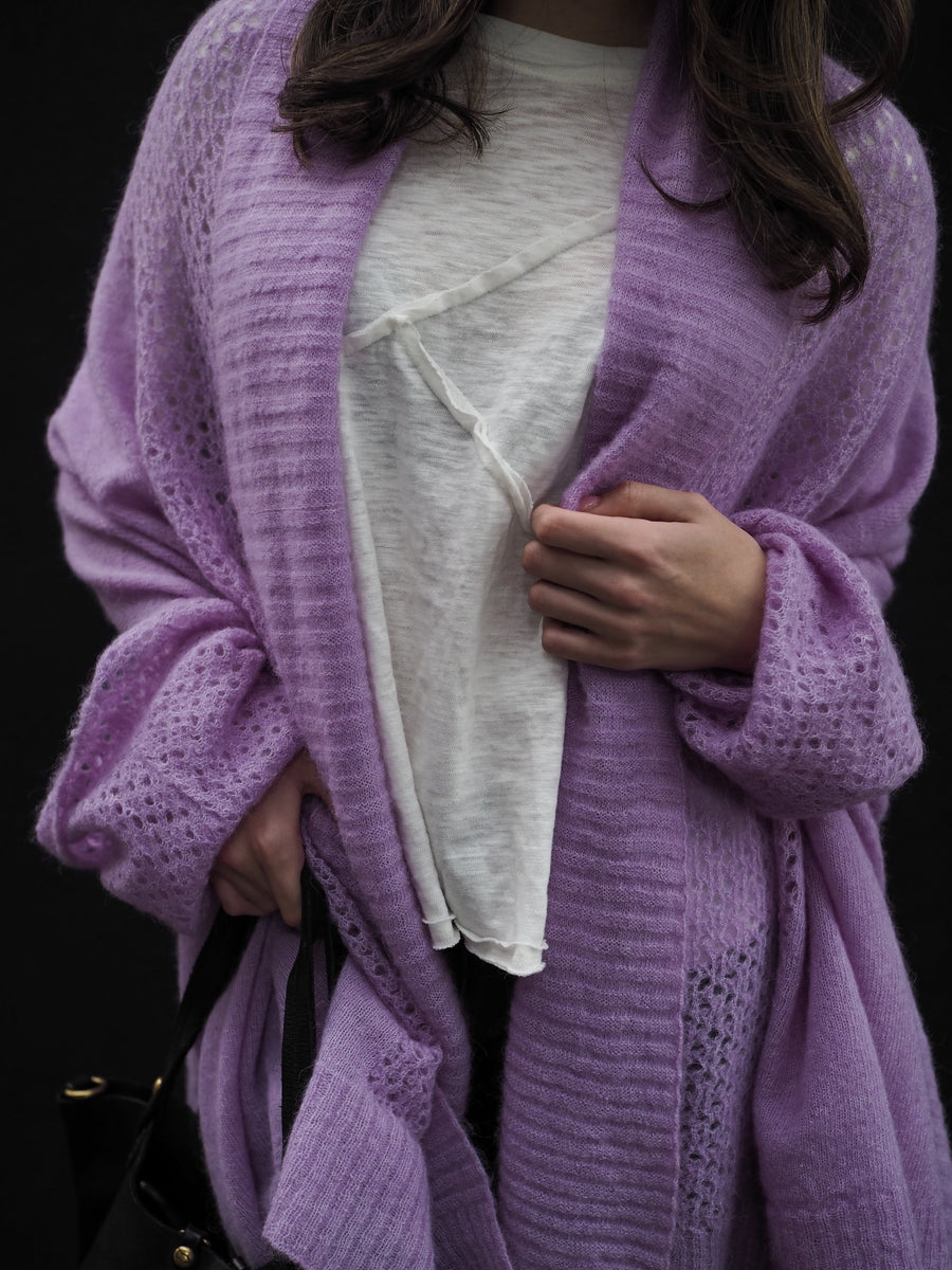 Luxe Light Weight kimono Cardi (Alpaca) Lilac