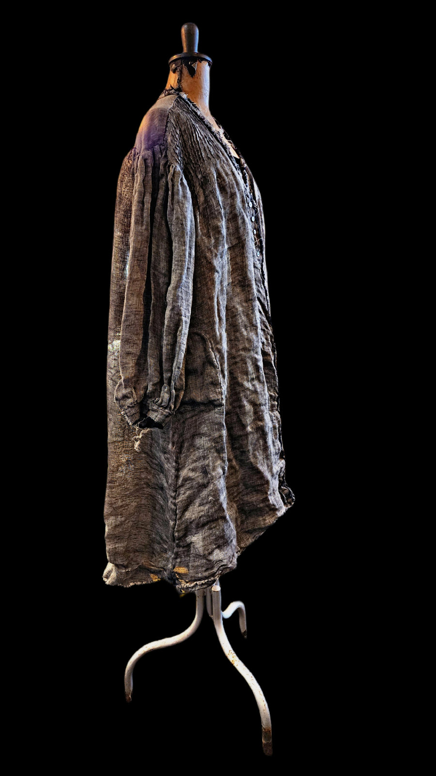 Pin-tuck duster / shirt dress - Linen Gauze