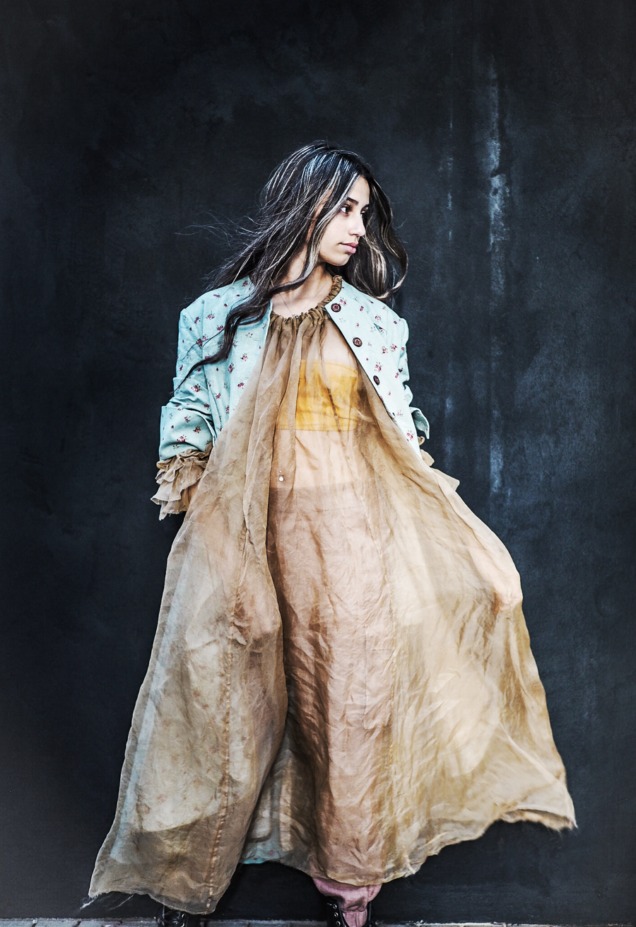Maxi Riding Coat (Linen)- Flora Print