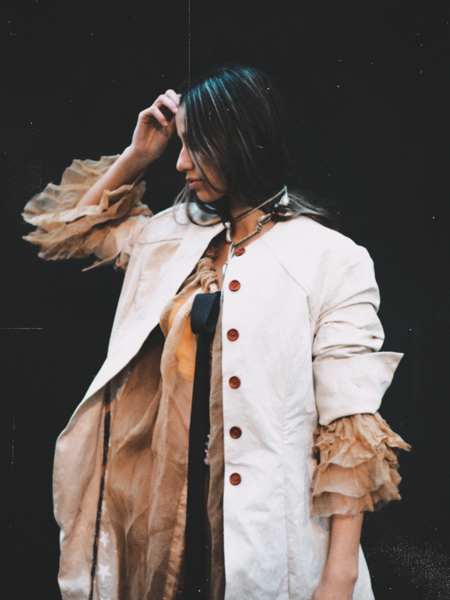 Maxi Riding Coat (Linen)- Flora Print