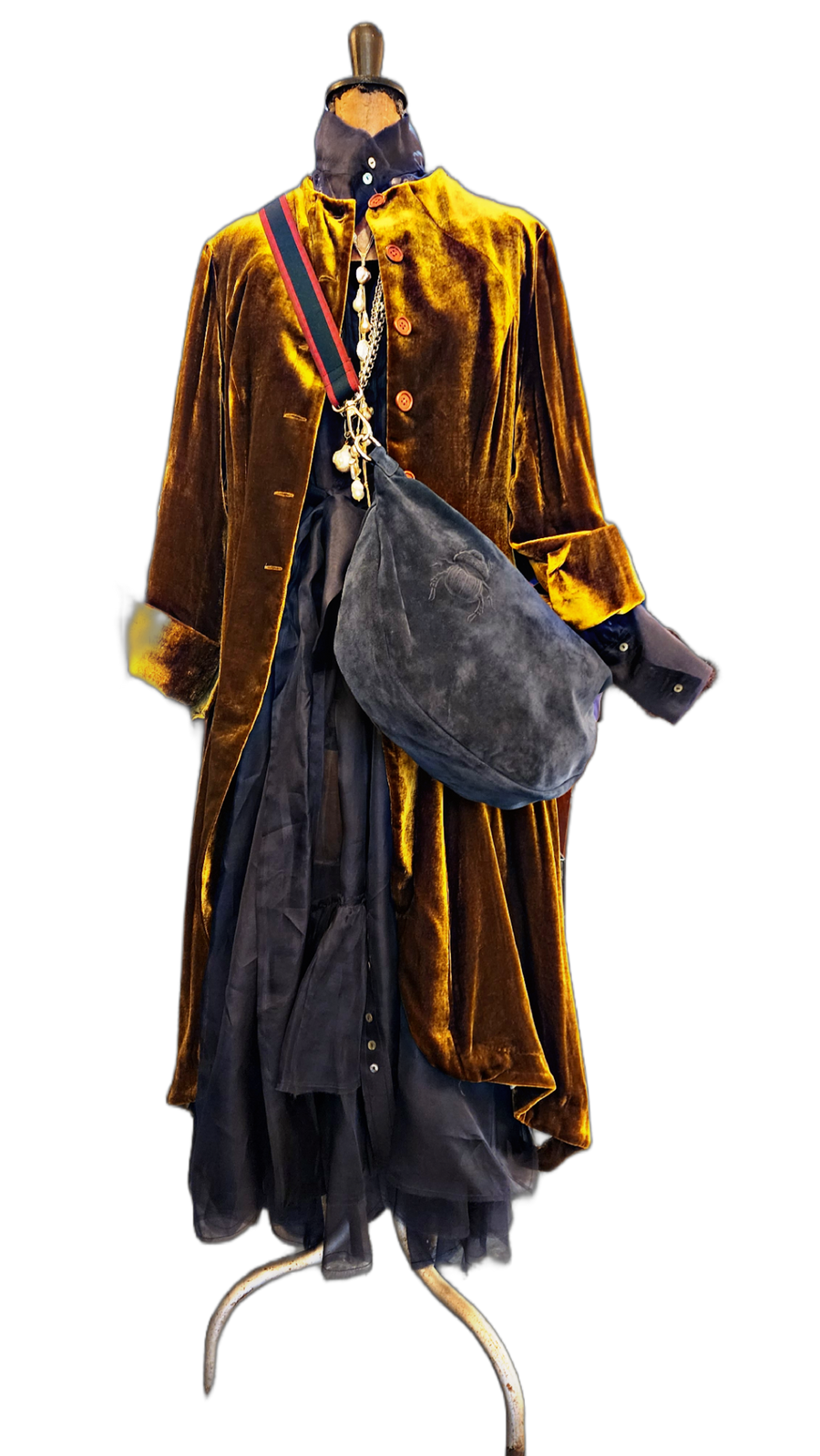 Maxi Riding Coat -(Silk) - Black