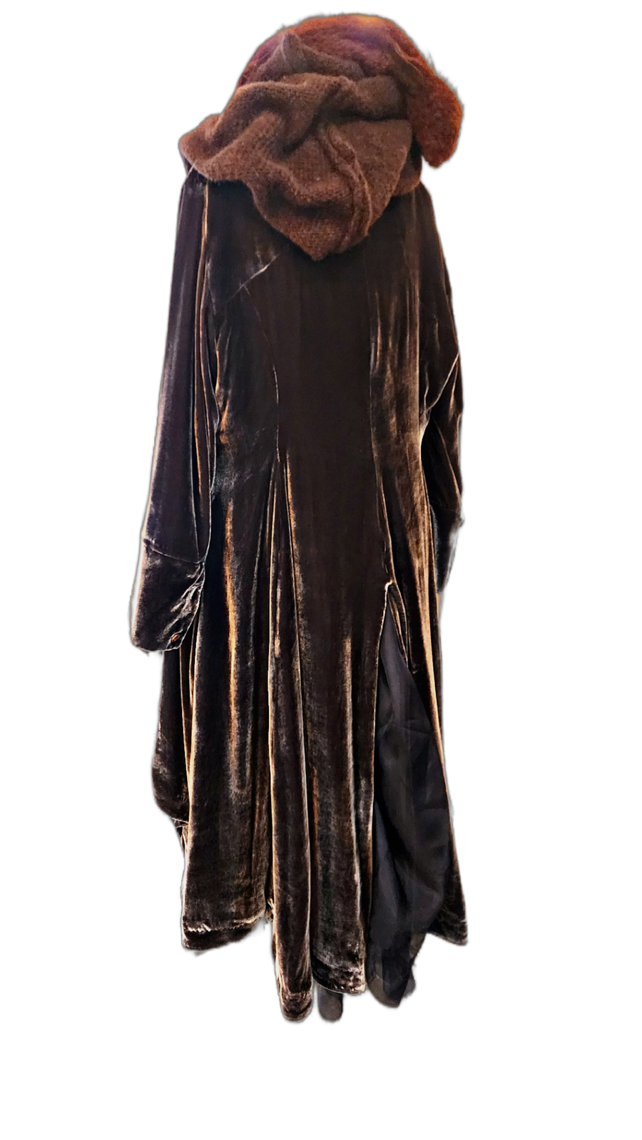Maxi Riding Coat -(Silk) - Black
