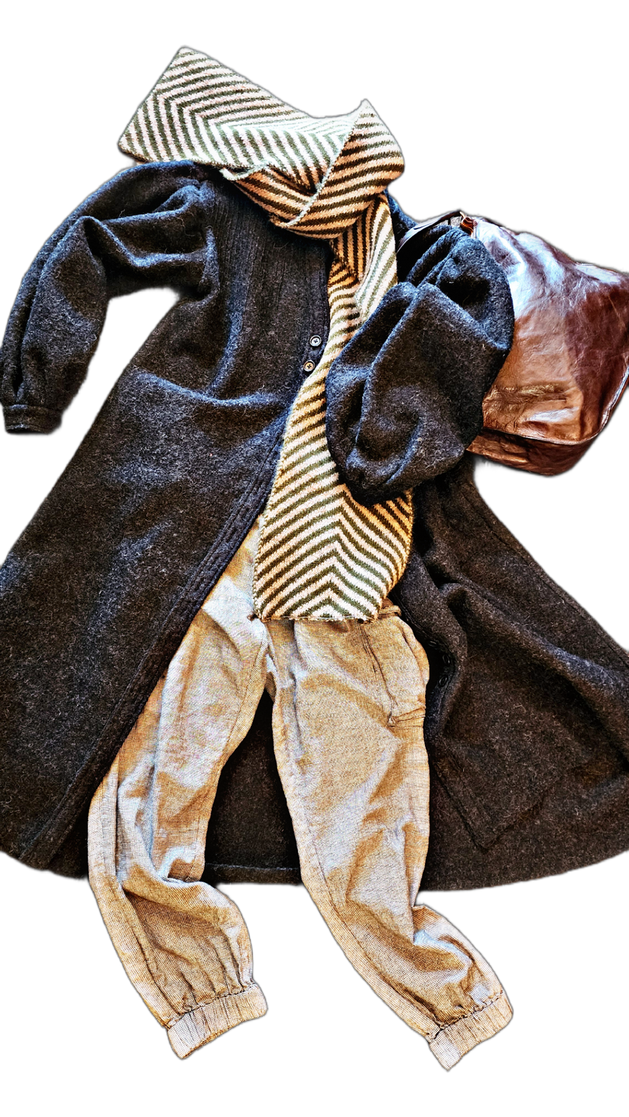 Pin-tuck coat  - boiled Wool
