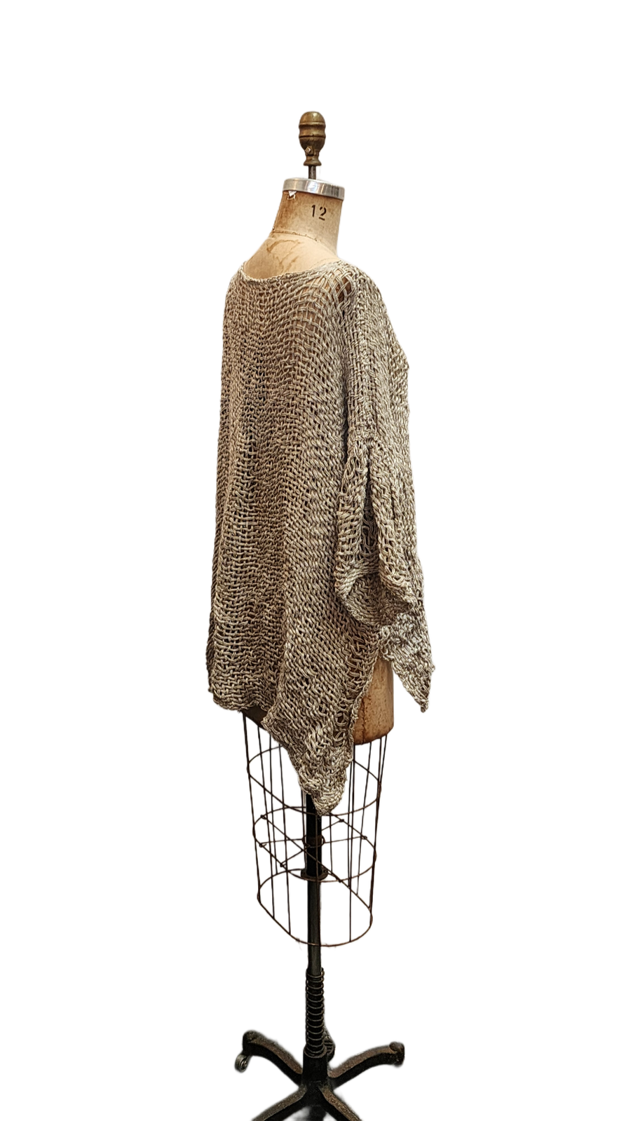 Hand loom top (Linen) - natural