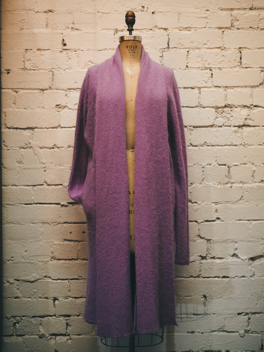 Shawl Collar Luxe Cardi (Alpaca)- Lilac