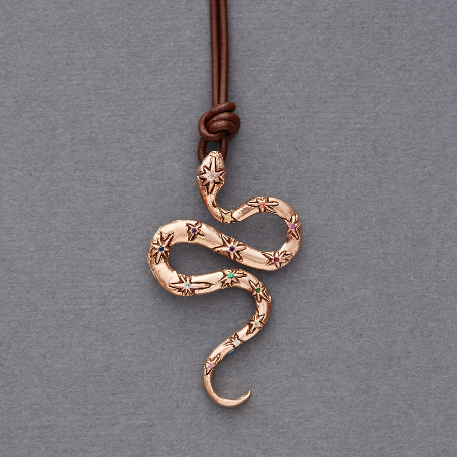 Linden necklace with Sissou the snake pendant