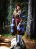 Hand loom Maxi coat in plaid check weave (alpaca)