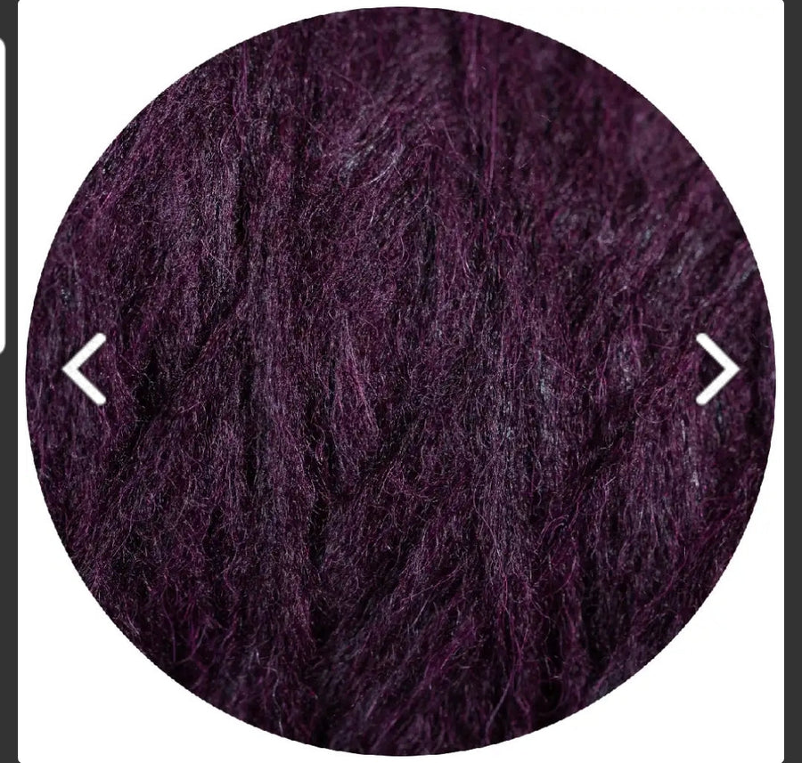 Hand Crochet Bluson With Pompom Sleeves (Alpaca) - Navy