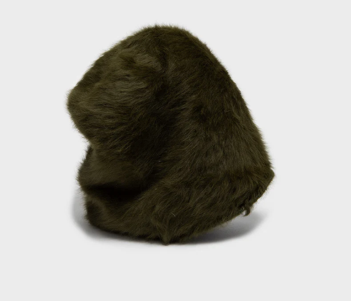 Cuffia Angora -Khaki
