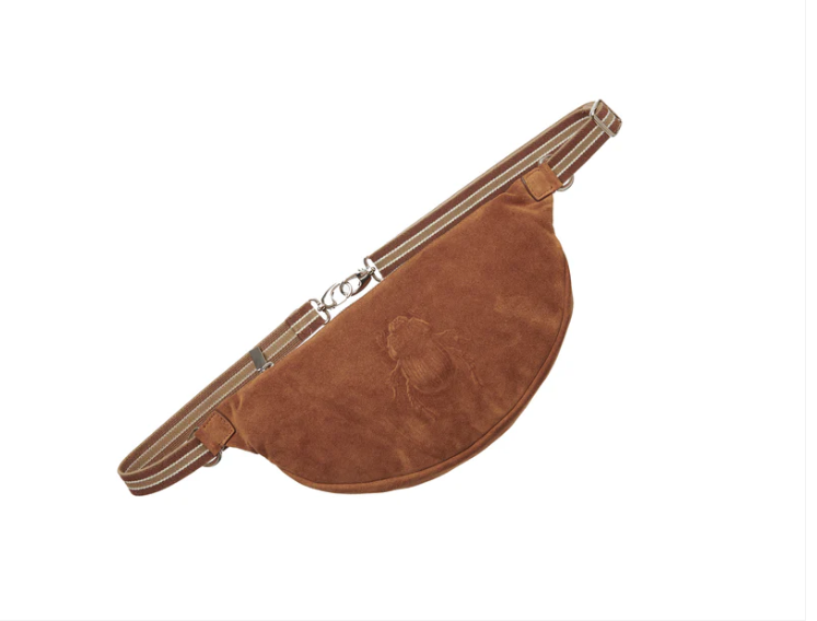 Scarab Belt Bag - Cognac Suede