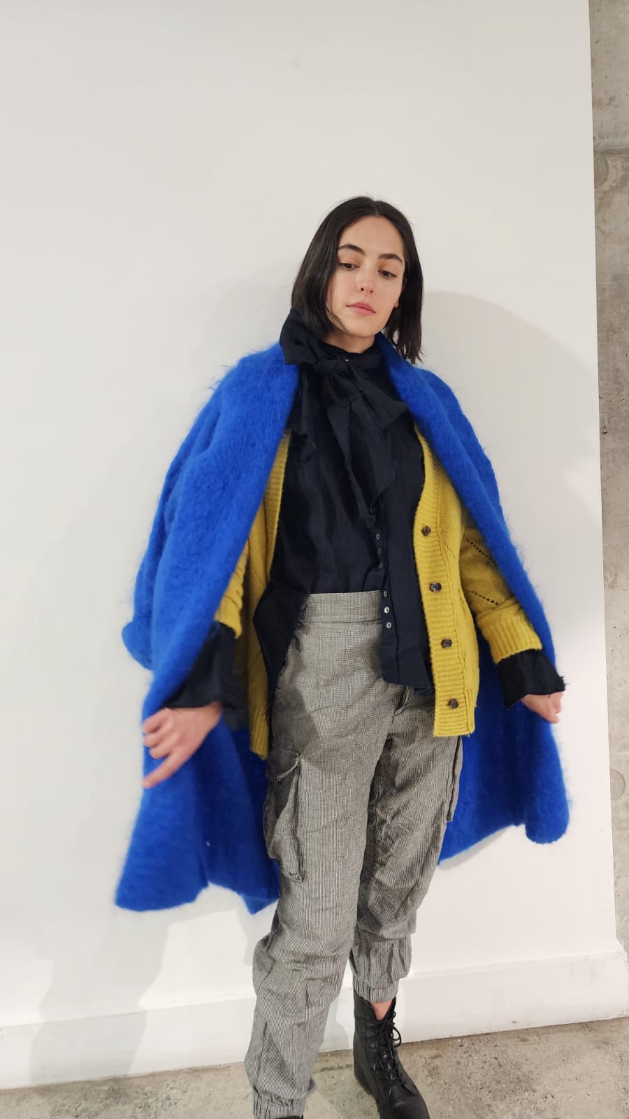 Cocoon Coat (Mohair) - Orange