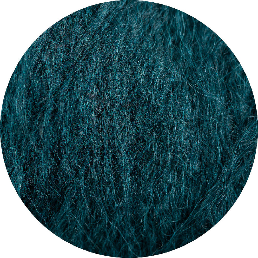 Hand Knit Batwing Sweater (Alpaca) - Ocean Green